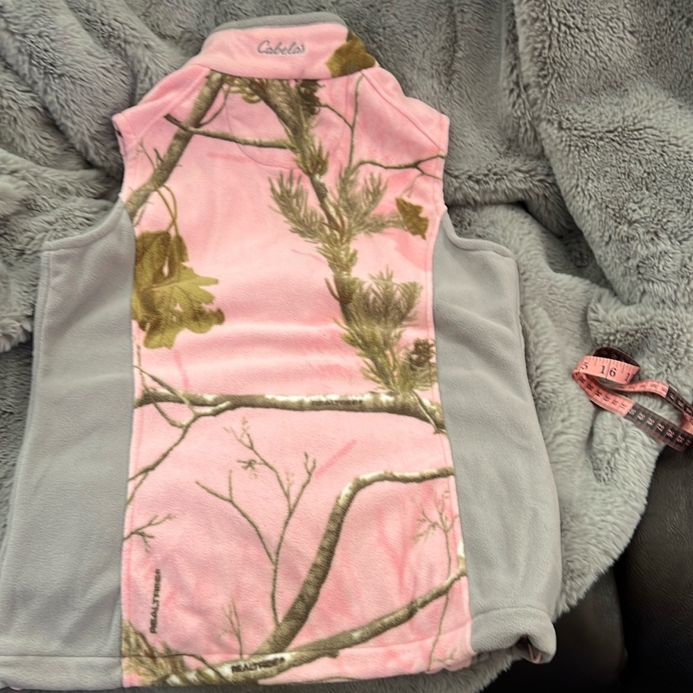 Realtree style fleece camo vest